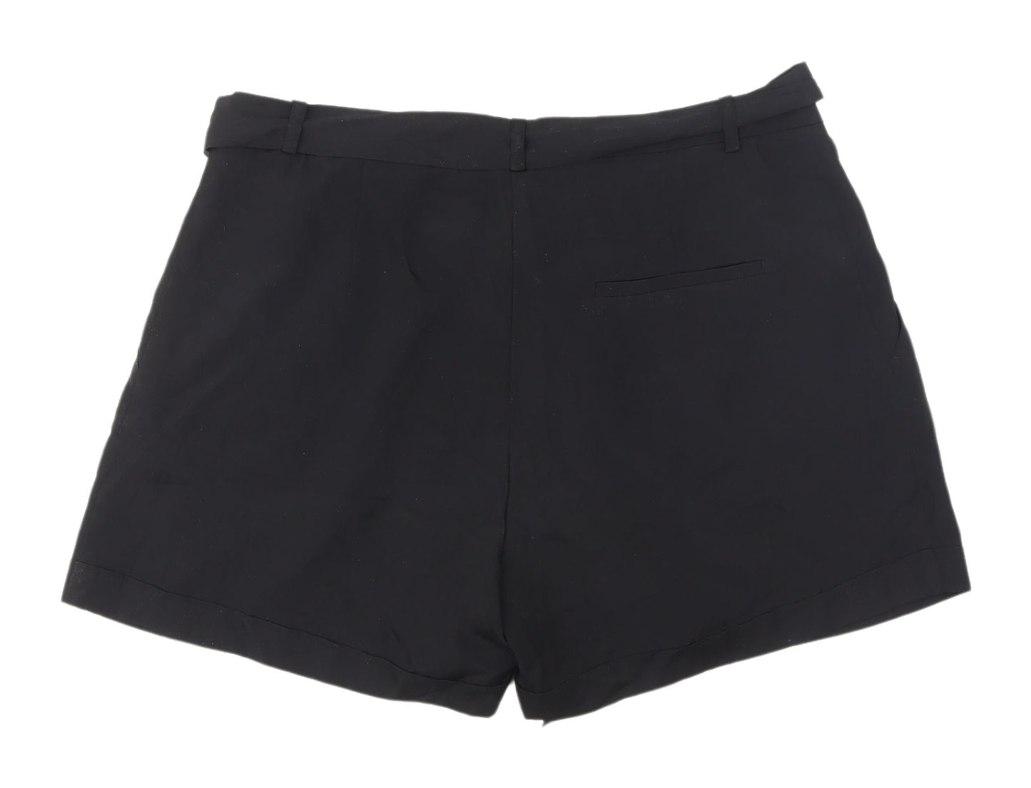 H&M Women's Black Belted Chino Shorts Size 12
