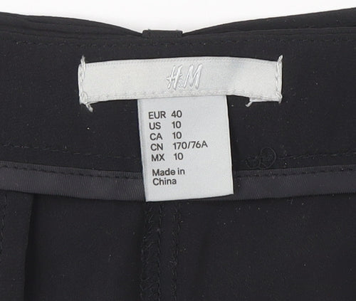 H&M Women's Black Belted Chino Shorts Size 12