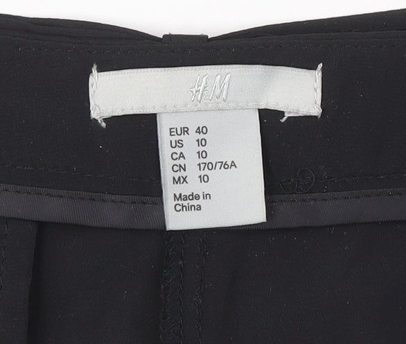 H&M Women's Black Belted Chino Shorts Size 12