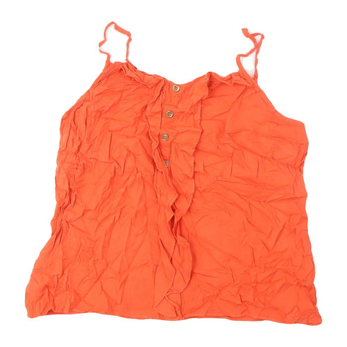 Oasis Women’s Orange Sleeveless Blouse - Size 12