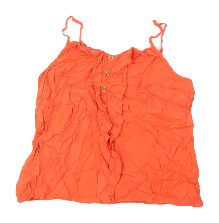 Oasis Women’s Orange Sleeveless Blouse - Size 12