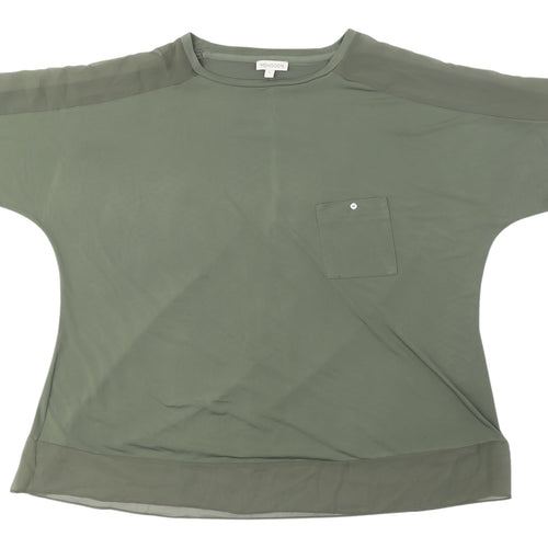 Monsoon Women's Green Basic T-Shirt, Size L, Polyester Blend