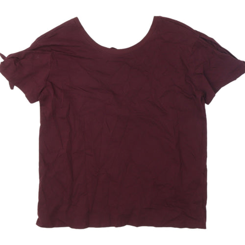 Marks and Spencer Women's Red Bow Accented T-Shirt Size 10