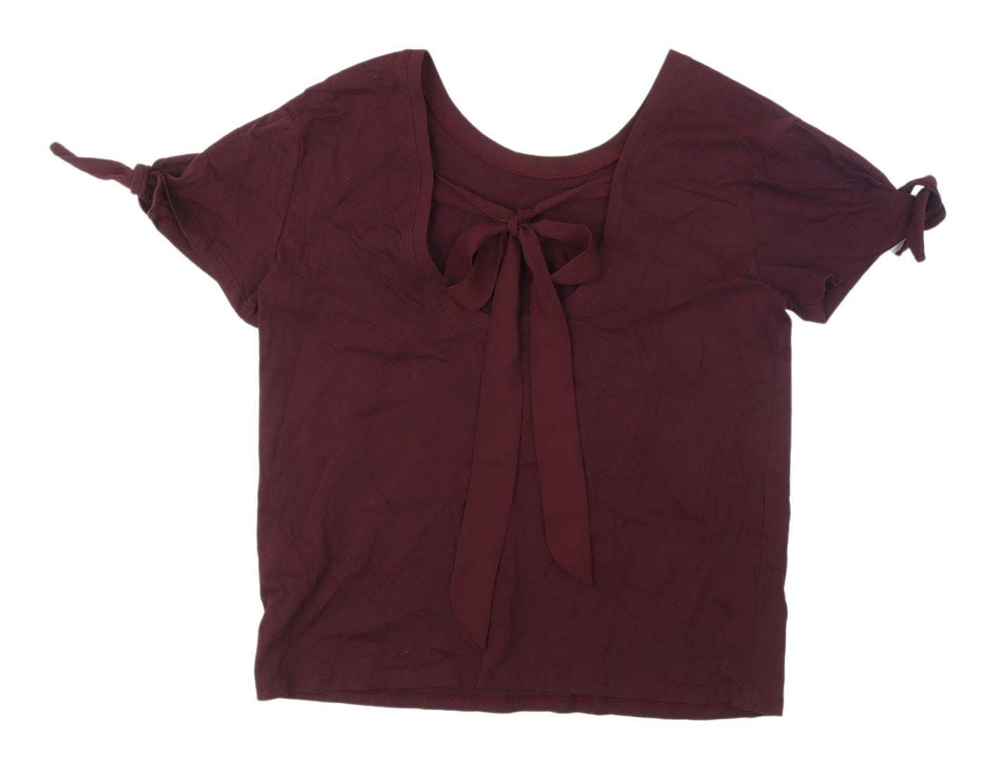 Marks and Spencer Women's Red Bow Accented T-Shirt Size 10