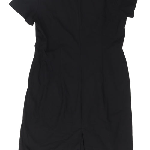 Simon Jersey Women's Black Sheath Dress Size 16