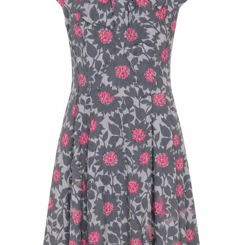 Untold Women's Grey Floral Knee Length Dress, Size 10