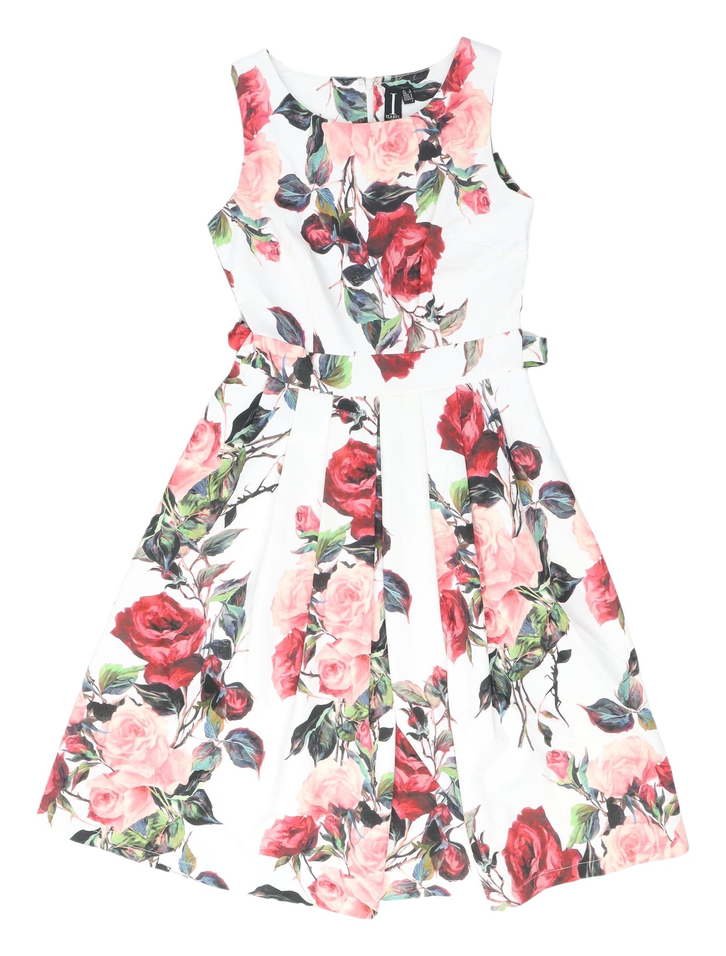 Izabel London Floral A-Line Dress, Multicoloured 8