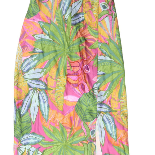 H&M Women's Multicoloured Floral Slip Dress - Size 8