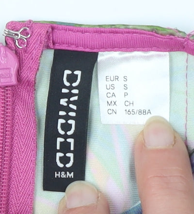 H&M Women's Multicoloured Floral Slip Dress - Size 8