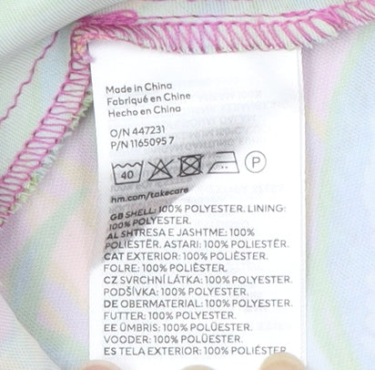 H&M Women's Multicoloured Floral Slip Dress - Size 8