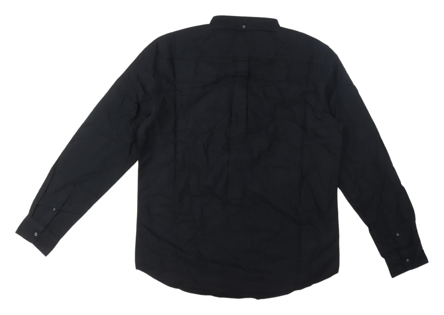 Next Men's Large Black Long Sleeve Cotton Shirt