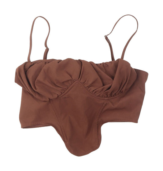 PrettyLittleThing Brown Camisole Blouse UK 12