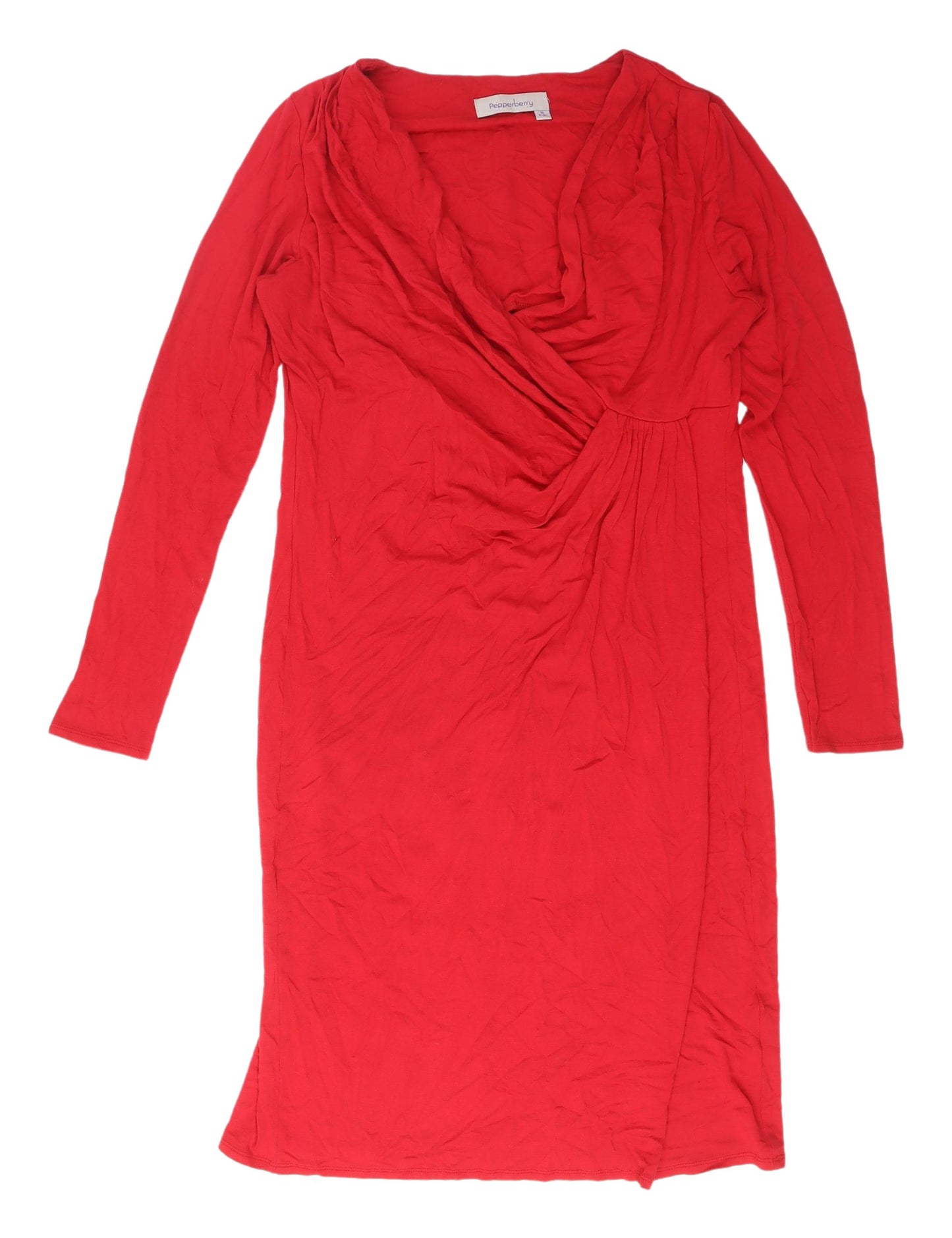 Pepperberry Women's Red Wrap Dress, Size 16