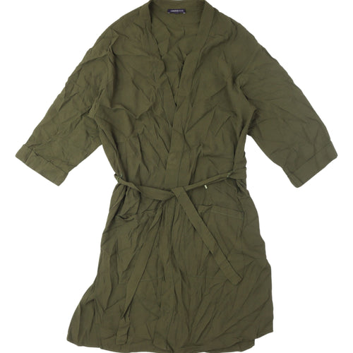 Marks and Spencer Green 3/4 Sleeve Viscose Dress M