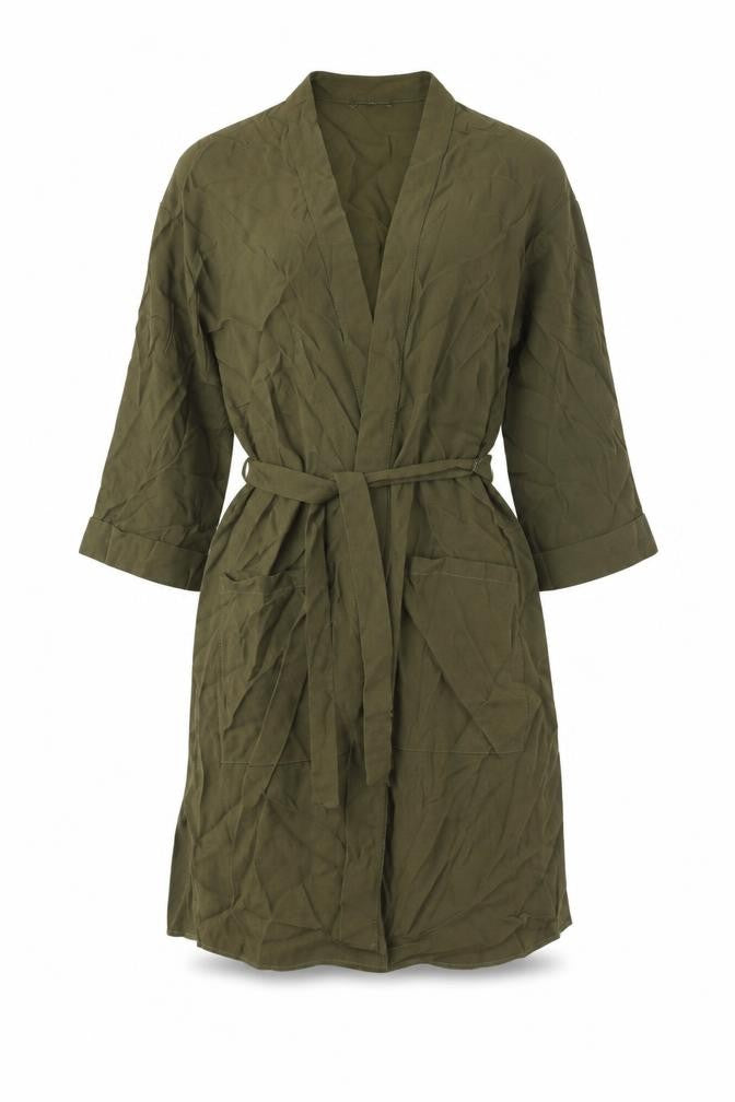 Marks and Spencer Green 3/4 Sleeve Viscose Dress M