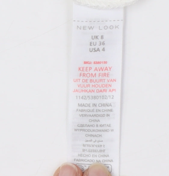 New Look Women's White Lace Off-Shoulder Blouse Size 8