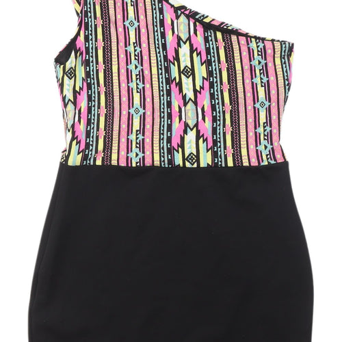 Miss Selfridge Women's Multicoloured One Shoulder Dress