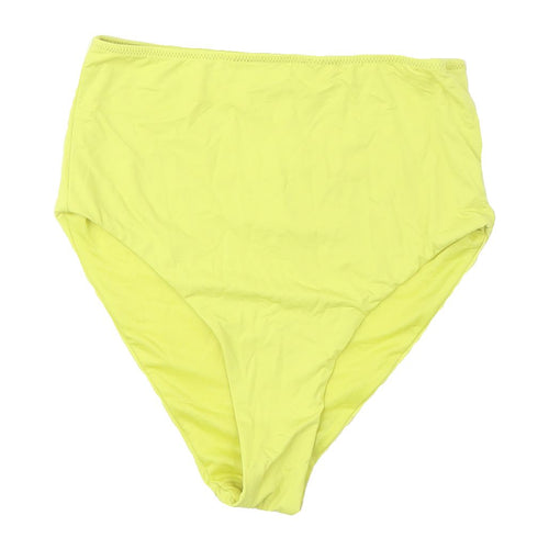 Zara Women's Green High-Waisted Swim Bottom - S