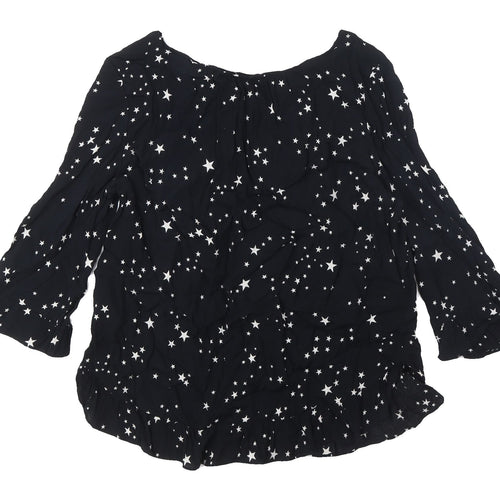 GAP Women's Black Star Tunic Blouse Medium