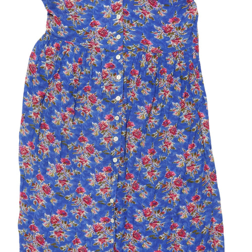 Marks and Spencer Women's Blue Floral Midi Dress