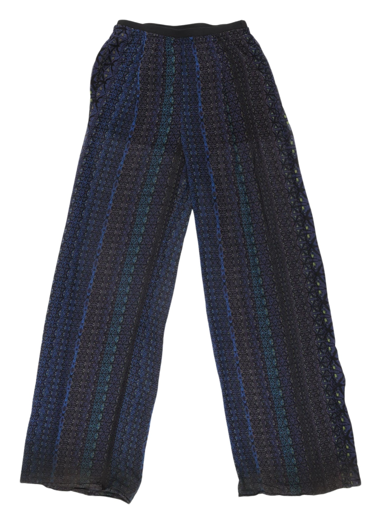 Zara Women's Geometric Wide-Leg Trousers XS
