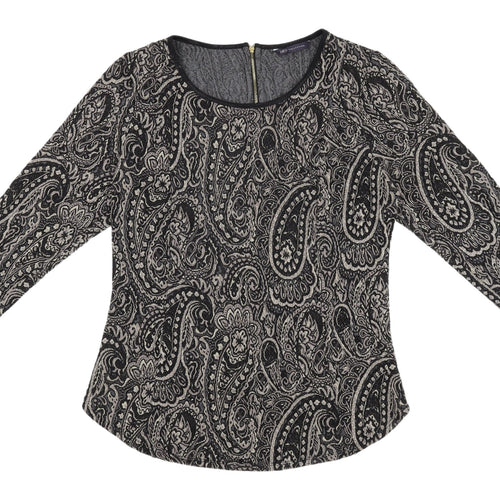 Marks and Spencer Women's Black Paisley Blouse UK 12