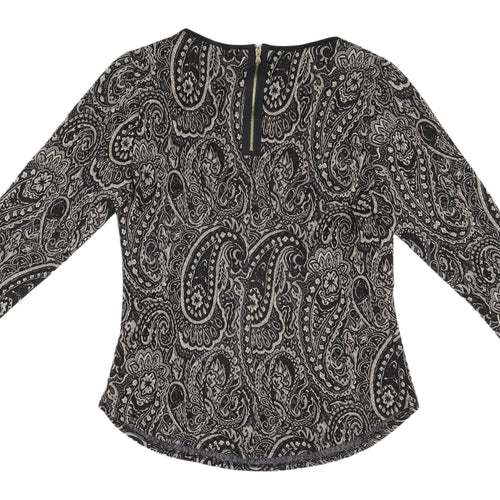Marks and Spencer Women's Black Paisley Blouse UK 12