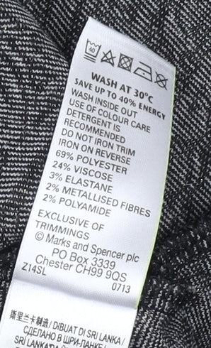 Marks and Spencer Women's Black Paisley Blouse UK 12