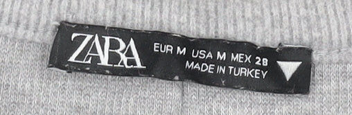 Zara Women's Grey Shift Dress, M, Casual Knit