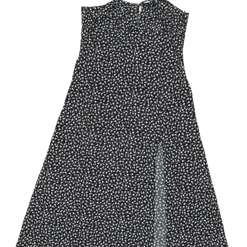 Monki Women’s Black Floral Slip Dress, Size 10
