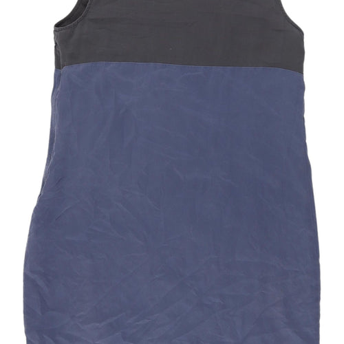 Marks and Spencer Silk Scoop Neck Dress, Size 14, Multicoloured