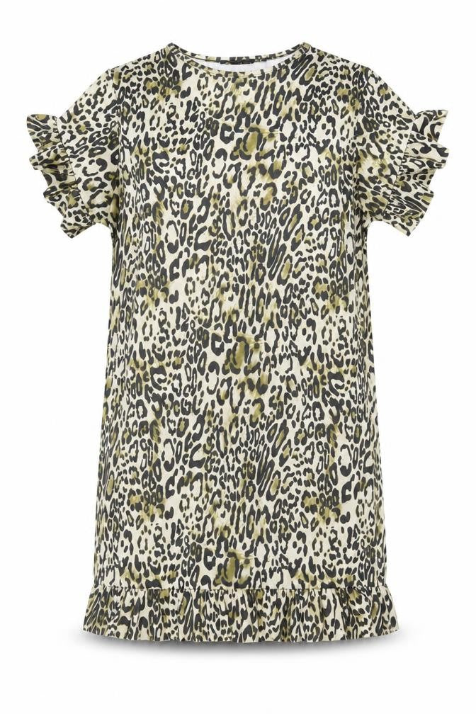 Front view of I Saw It First Women's Leopard Print Dress, size 12