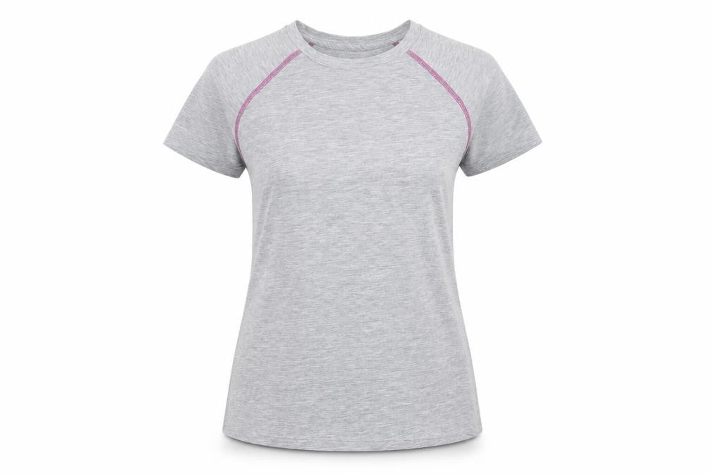 Front view of Orvis Women's Grey Basic T-Shirt, size S, Everyday Casual