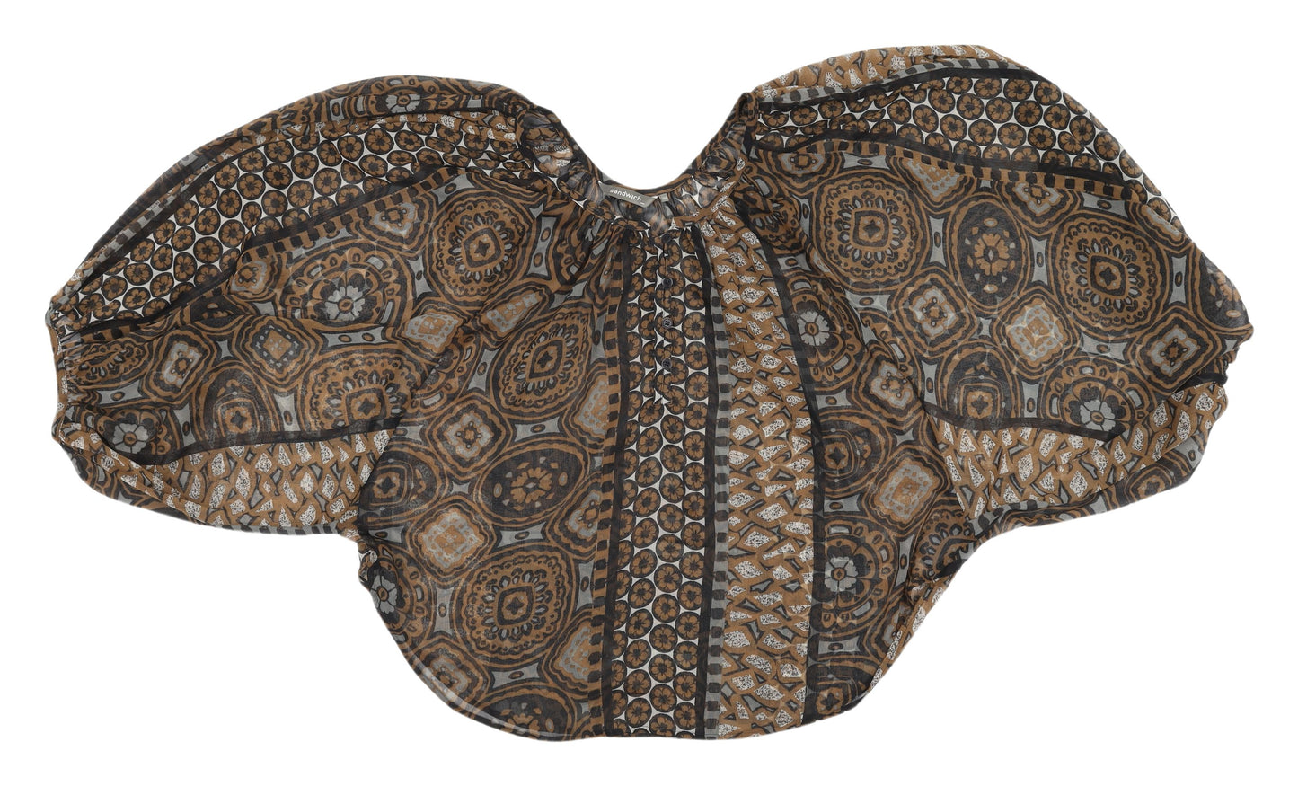 Sandwich Women's Brown Geometric Wrap Blouse