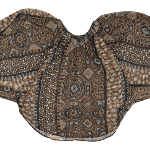 Sandwich Women's Brown Geometric Wrap Blouse
