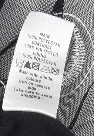 Wallis Women's Petite Black A-Line Floral Dress