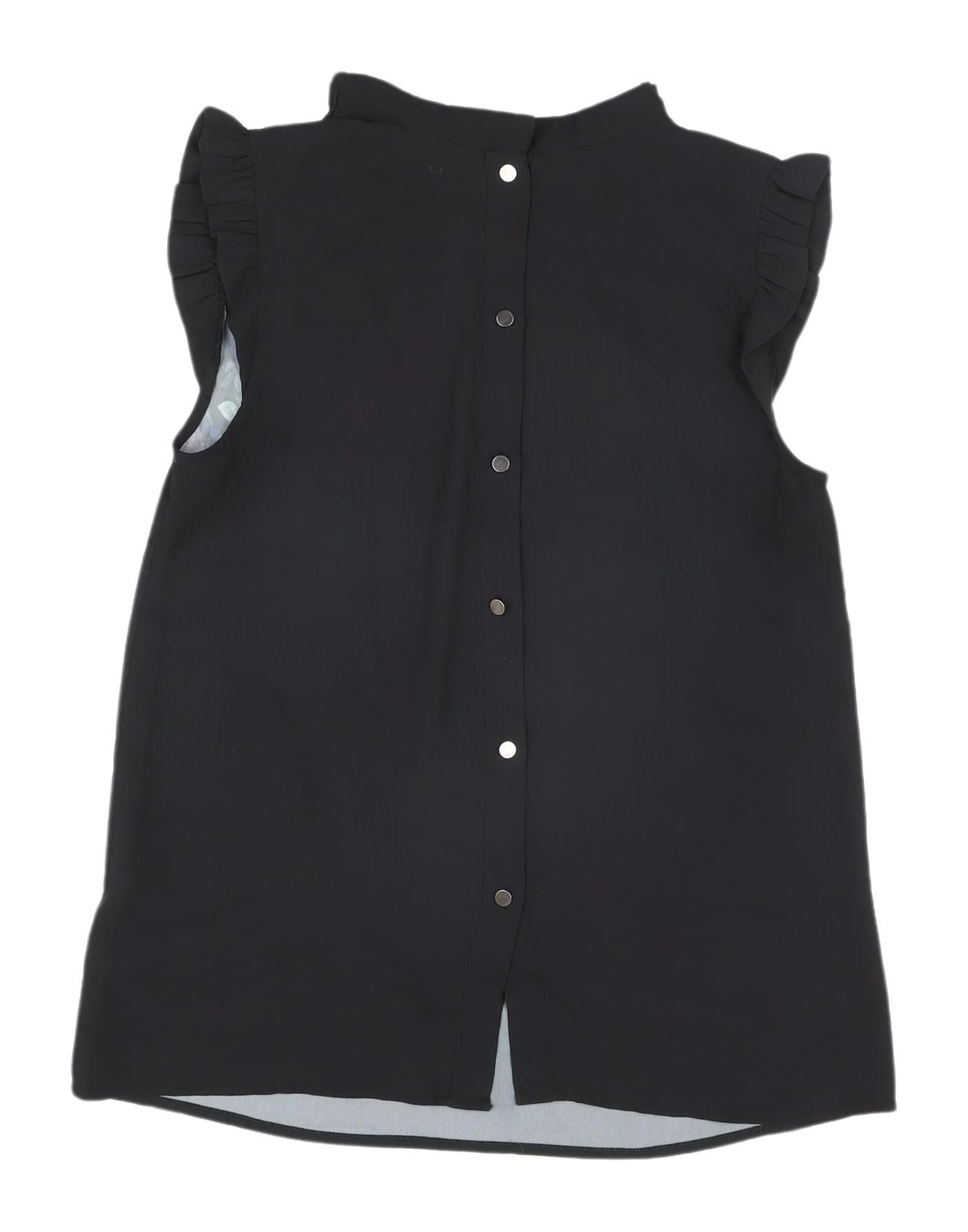 Oasis Women's Black Floral Tunic Blouse UK 6