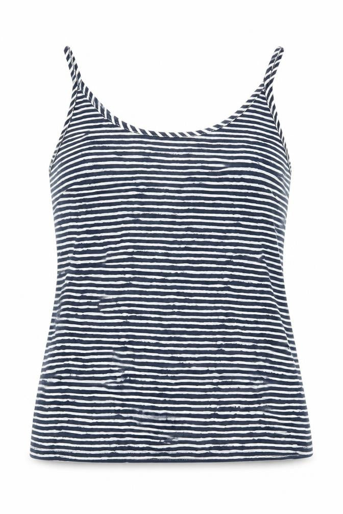 Front view of Next women’s striped camisole tank top, size UK 8