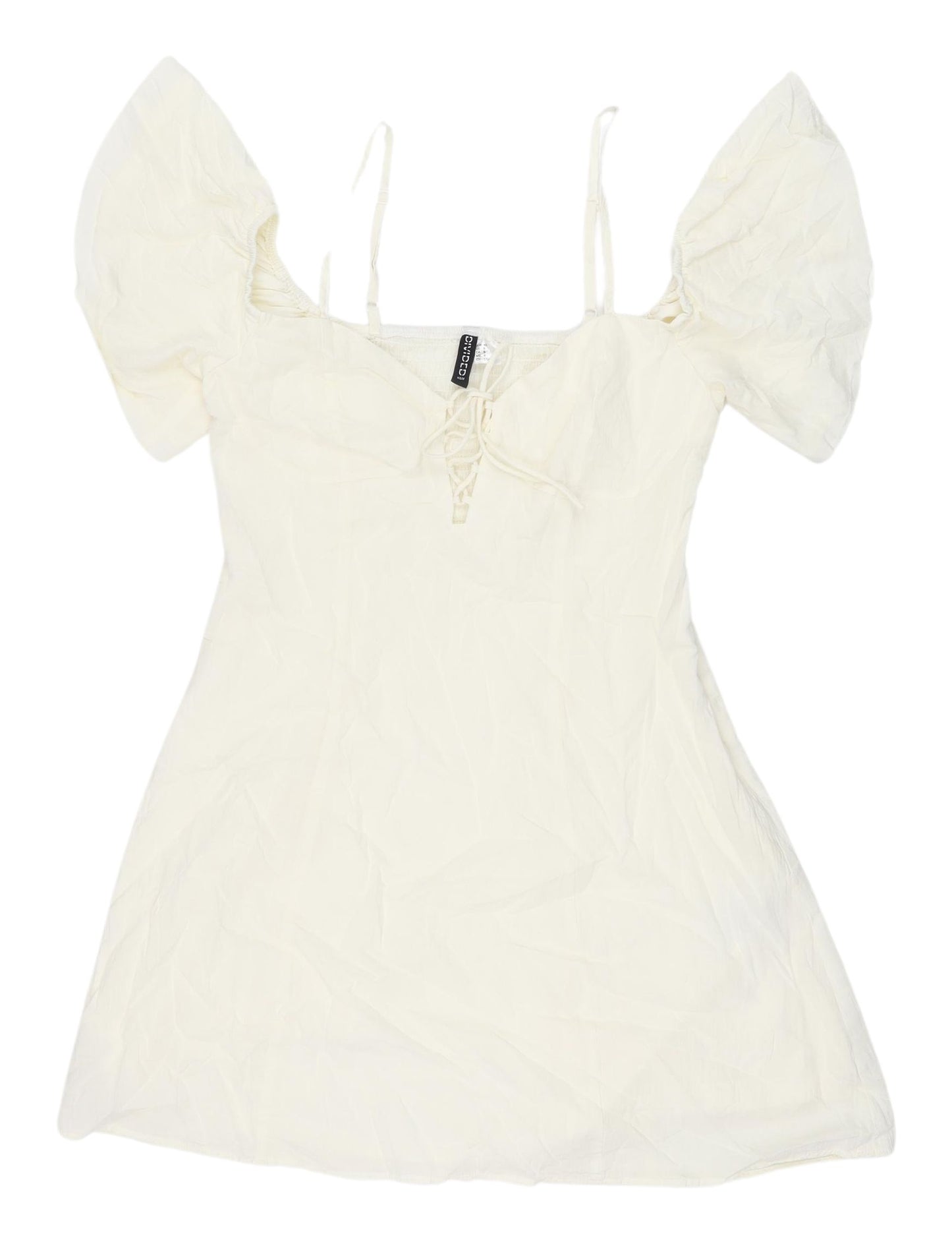 Divided Women's Ivory A-Line Mini Dress, Size 12