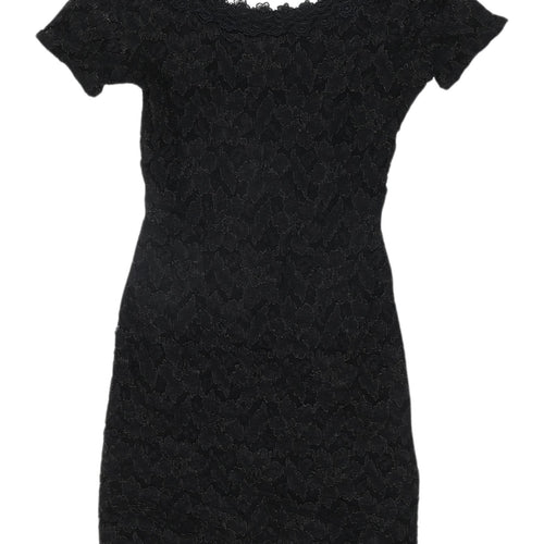 Charlotte's Halton Women's Black Lace Bodycon Dress 12