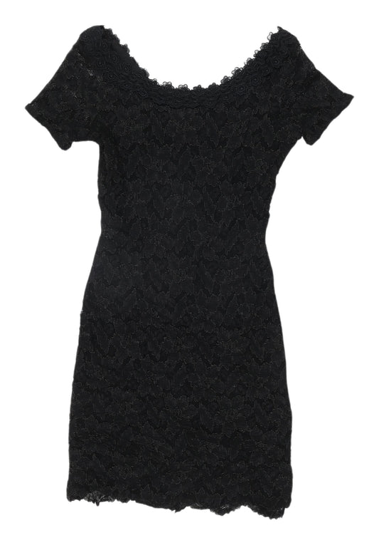 Charlotte's Halton Women's Black Lace Bodycon Dress 12