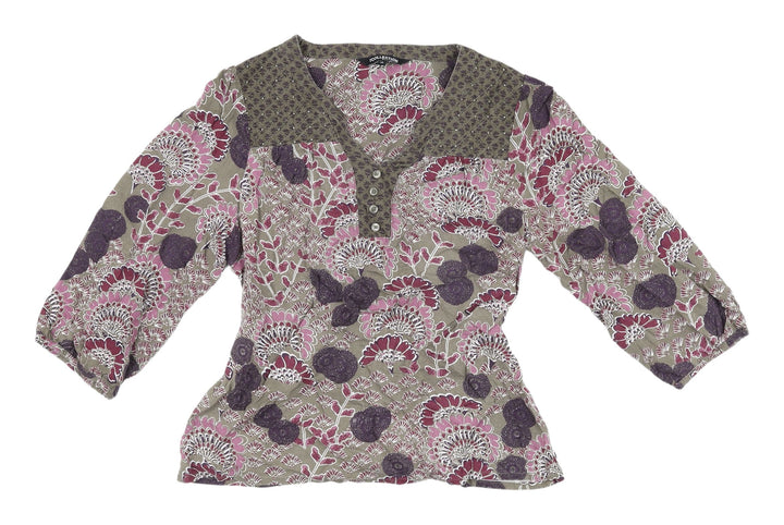 Debenhams Floral Tunic Blouse, Women, Size 10, Purple