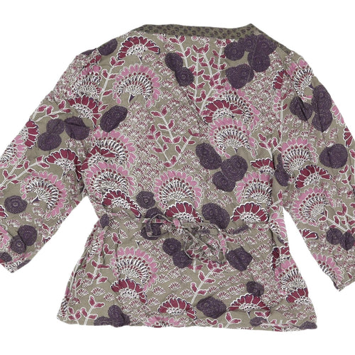 Debenhams Floral Tunic Blouse, Women, Size 10, Purple