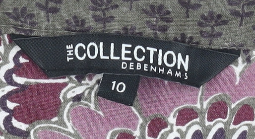 Debenhams Floral Tunic Blouse, Women, Size 10, Purple