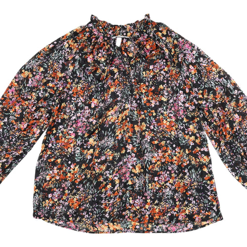 H&M Women's Multicoloured Floral Blouse, Size 12