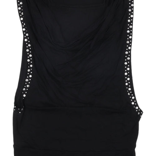 Bodyflirt Women's Black Studded Tank Top, Size S