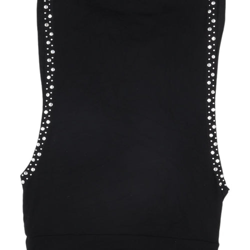 Bodyflirt Women's Black Studded Tank Top, Size S