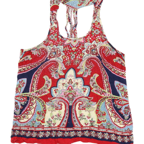 Patrons of Peace Women's Red Paisley Tank Top M