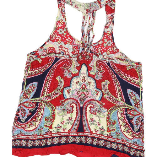 Patrons of Peace Women's Red Paisley Tank Top M