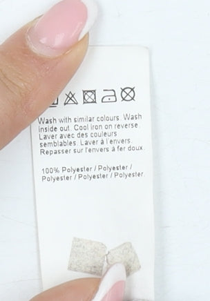 River Island Women's Black Floral Tunic Blouse, Size 10